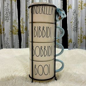 NWT Rae Dunn x Disney Cinderella Mug Set with Stacking Holder